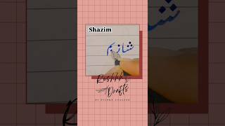 quotShazimquot name in urdu handwriting urducalligraphy nameartvideo ytshortsurdu reshhhdrafts [upl. by Weismann239]