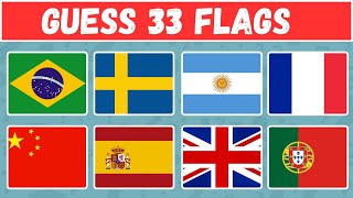 Guess the Flag Quiz  33 Random Flags [upl. by Rother]