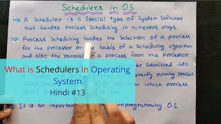 What is a scheduler in operating system Hindi OS tutorial 13 [upl. by Asaeret]