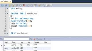 SQL Tutorial  9 Create Table Statement [upl. by Dib]