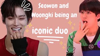 Seowon and Woongki being an iconic duo  Boys Planet [upl. by Nylatsyrk]