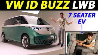 The new VW ID Buzz LWB is a 7seater electric Microbus [upl. by Argella]