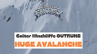 Skier Outruns A MASSIVE Avalanche In The Austrian Alps [upl. by Ateekahs]