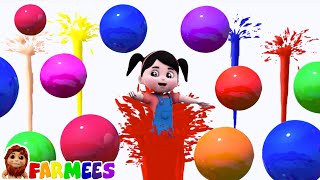 Colors Song Learning Video for Children Learn Colors by Farmees [upl. by Ahsillek]