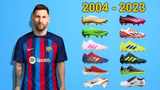 LIONEL MESSI  New Soccer Cleats amp All Football Boots 20042023 [upl. by Graniah571]