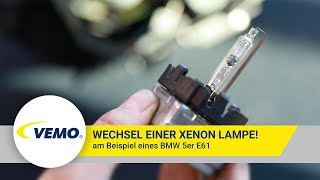 Wechsel einer XENON Lampe am 5er BMW E61 VEMO – V99840021  Typ D1S [upl. by Elcarim]