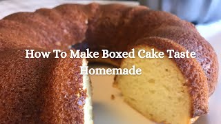 How to Make a Box Cake Taste Homemade  BETTER than Bakery Cake [upl. by Sinnel]