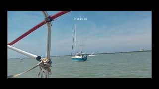 Alpa 42 at anchor off Estero Island Fort Myers Beach Florida [upl. by Thorstein]