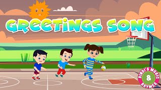 Greetings song  Good Morning Song for kids  Nursery Rhymes  Bindis Music amp Rhymes [upl. by Thurston]