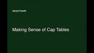 Making Sense of Cap Tables [upl. by Crowley]