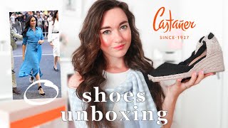 I GOT MEGHAN MARKLES SHOES  Unboxing Castaner Wedge Espadrilles Carina 60 [upl. by Stoll]