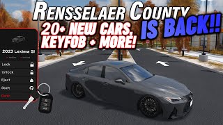 RENSSELAER COUNTY IS BACK 20 NEW CARS KEYFOBS  MORE  ROBLOX  Rensselaer County [upl. by Froh242]