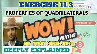 exercise 113 class 8th wow maths solutions properties of quadrilaterals [upl. by Abas781]