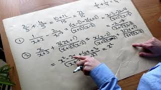 Adding amp Subtracting Algebraic Fractions KS5 [upl. by Odessa]