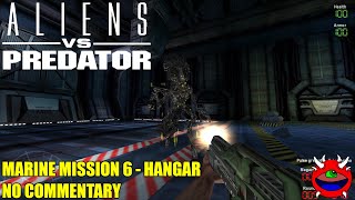 Aliens Versus Predator Classic 2000  Marine Mission 6 Hangar  4K No Commentary [upl. by Creedon]