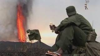 VOLCANO PICNIC Lunch at the Nyamuragira volcano in Congo [upl. by Dewitt595]