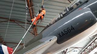 Daredevil cleaners give RAF Cosford Museum planes a dusting [upl. by Russon]