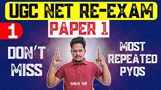 UGC NET SETJRF Paper 1 Reexam  Most Repeated Questions by Shiva Sir achieversaddaugcnet [upl. by Fransis]