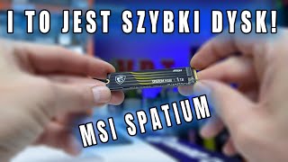 MSI Spatium M480 1TB Gen4  rewelacyjnie szybki dysk NVMe  test [upl. by Nor]