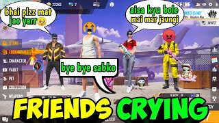 I Quit Youtube and freefire Prank on Friends🤣🤣Friends crying for me😭😭 [upl. by Dressel743]