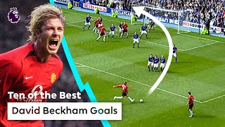 10 ICONIC David Beckham goals youll NEVER forget [upl. by Nawoj249]