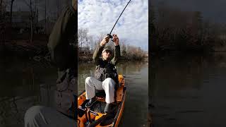 Big Pickerel Almost JUMPS in Kayak [upl. by Terri]