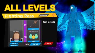 ALL LEVELS UNLOCKED IN NEW FIGHTING PASS SEASON 4 IN ANIME FIGHTING SIMULATOR ROBLOX [upl. by Dietz]