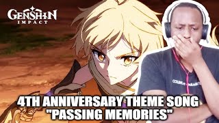 Genshin Impact Reaction  4TH ANNIVERSARY THEME SONG quotPassing Memoriesquot  Faouzia  Genshin Impact [upl. by Goetz264]