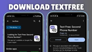 How to Download TextFree on Your Device Free Texting amp Calling App [upl. by Sean429]