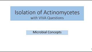 Isolation of Actinomycetes with viva question  MSc Practical Series  Actinobacteria  Microbiology [upl. by Mahon]