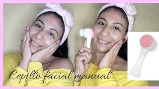 Como limpiar y exfoliar tu rostro paso a paso 😊CEPILLO FACIAL MANUAL [upl. by Anerahs]