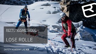 Lose Rolle Spaltenbergung mit Flaschenzug am Gletscher  Tutorial 1518  LAB ICE [upl. by Trotta289]