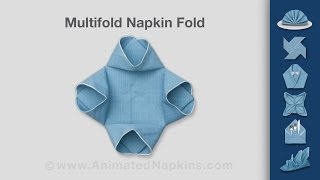 Napkin Folding  How to Make a MultiFold Design [upl. by Volkan304]