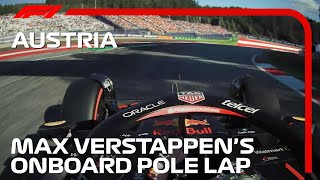 Max Verstappens Onboard Pole Lap  2022 Austrian Grand Prix  Pirelli [upl. by Yerocaj]