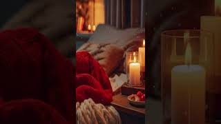 Virtual Candle Close Up Candle with Piano Music Soft Crackling Fire Sounds [upl. by Morgenthaler]