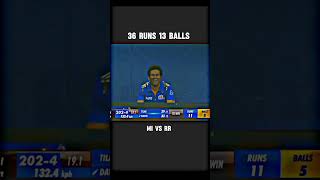 MI VS RR 13 ball 33 runs Ipl cricketlover cricketer cricket ipl2024 shorts cricketshorts [upl. by Ofloda]