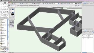 Vectorworks Architect 2014 Drawing the Walls  02 [upl. by Lada]