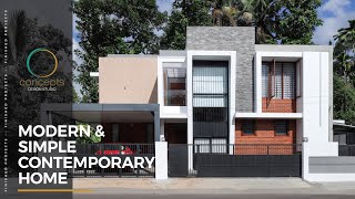 Modern amp Simple Contemporary Home at Thiruvamkulam  Concepts Design Studio [upl. by Amsirac]