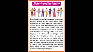 Sisterhood In Family  Learn English learnspokenenglish spokenenglishforbegginers english [upl. by Fadden]