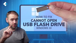 How to Fix Cannot Open USB Flash Drive on Windows 10 and Access File [upl. by Aidin206]