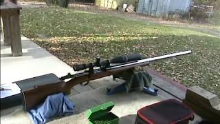 Mark X Mauser custom varmint 22250 100 yard shots in late autumn [upl. by Hirsh]