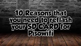 10 possible reasons na kailangan na ireflash ang iyong SD CARD sa iyong pisowifi [upl. by Lockhart]