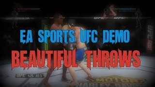 EA Sports UFC Demo  Clinch Highlights Beautiful Throws [upl. by Yelsew]