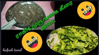 Ragi trumstick leaves adai கேழ்வரகு முருங்கைகீரை அடை ஈஸியா செய்யலாம் kalpak tamil [upl. by Justine]