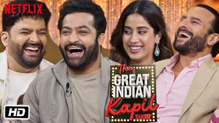 The Great Indian Kapil Show Devara Team NTR Janhvi and Saif Ali Khan Full Episode Review [upl. by Ahsemac51]