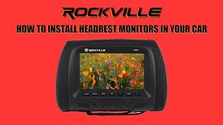 How to Install headrest monitors in your car Easy Installation  Rockville Audio [upl. by Winther]