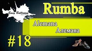 How to dance Alemana in Rumba 18  Алемана Румба  EasyBallroom [upl. by Ecnirp488]