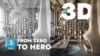 3ds Max Interior Modeling  From Zero To Hero [upl. by Renrag]