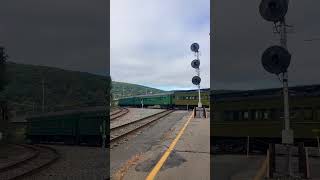 The rutland arrives at Bellows Falls VT crossing the NECR main trackside vermont greenmountains [upl. by Betsy]