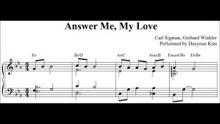 ballad jazz piano Answer Me My Love for piano solo sheet music [upl. by Obeded]